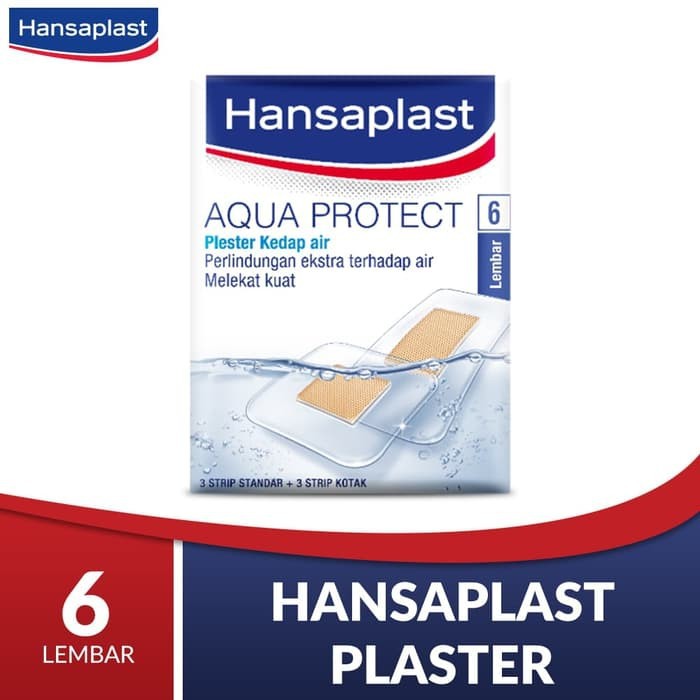 Hansaplast Aqua Protect 6s Plester Luka Anti Air Isi 6 pcs