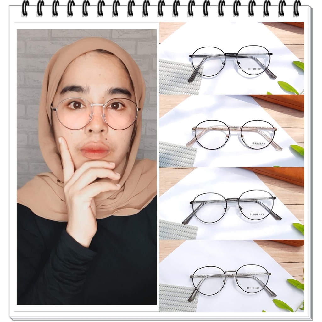 KACAMATA PHOTOCROMIC ANTI RADIASI BLUERAY MINUS BULAT WANITA 1903 Termurah
