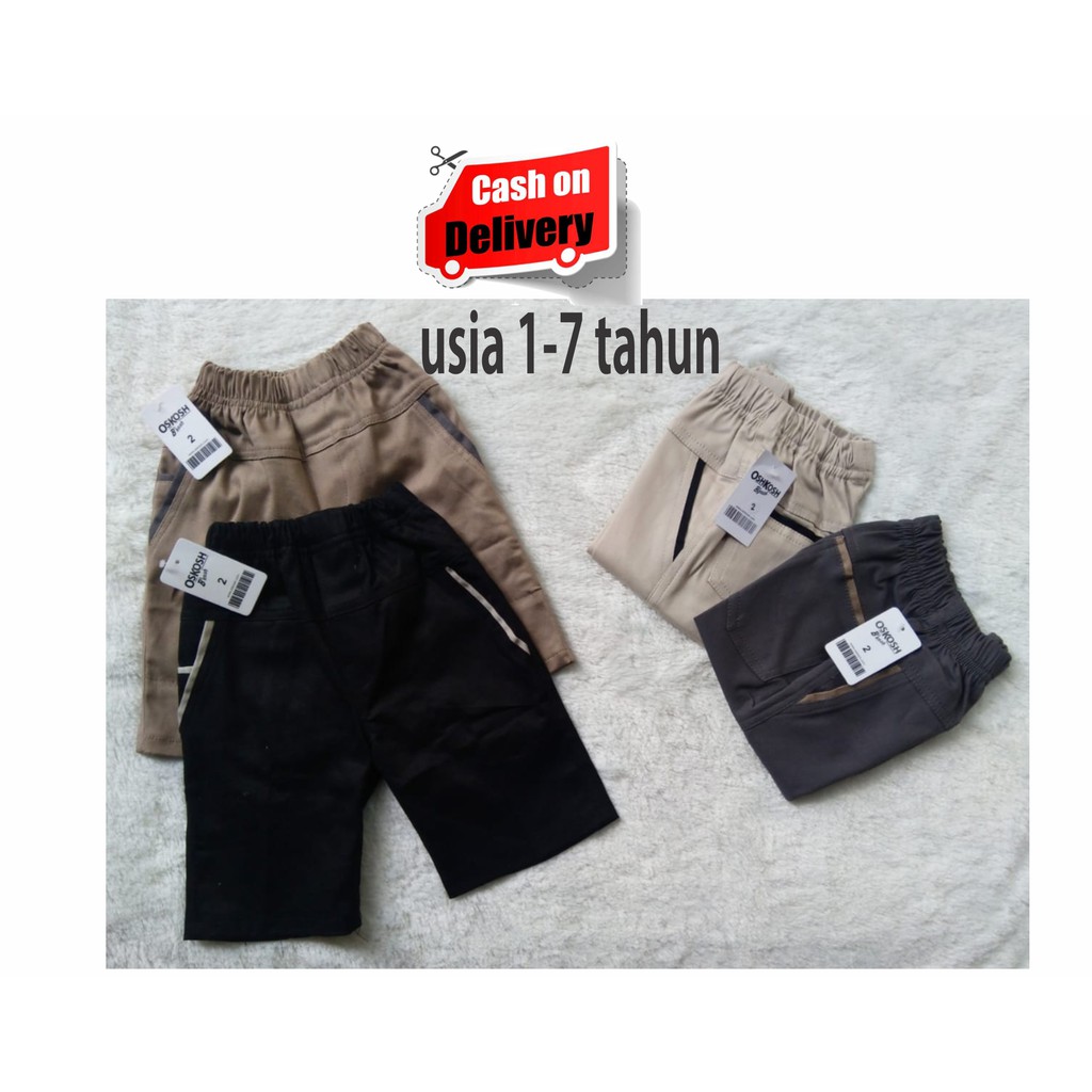 FREE ongkir COD chino anak pendek termurah 1-7 tahun