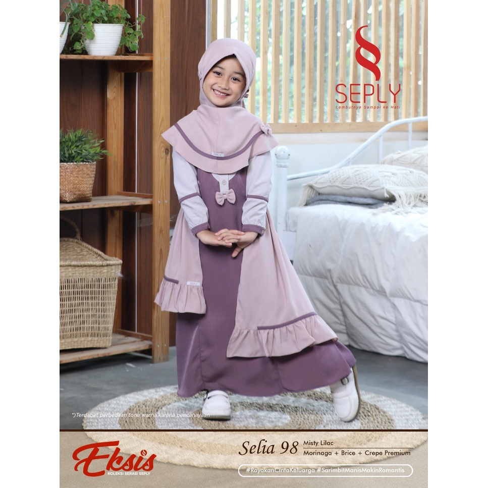 Sarimbit Eksis 171 Gamis Anak Selia 98 Misty Lilac Seply Terbaru 2022