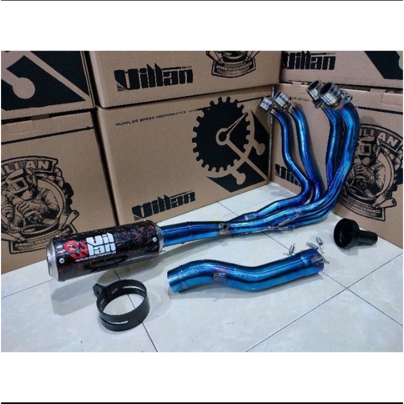 villan Z2 CARBON FORGET HEADER BLUE ZX25R