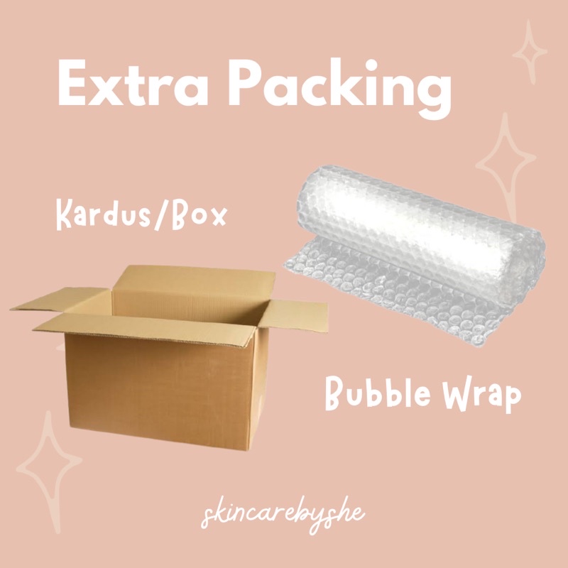 

Extra Packing Tambahan Bubble Wrap Tebal / Kardus