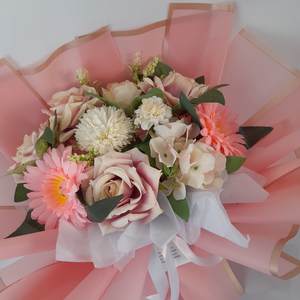 Buket Bunga palsu /Buket wisuda /Bunga lamaran [Aria Bouquet]