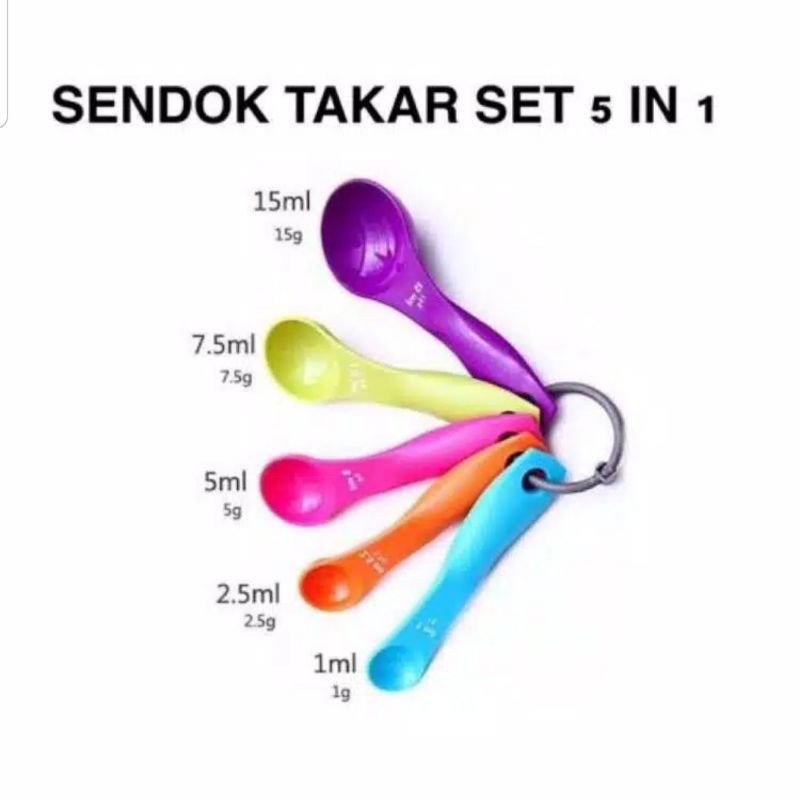 SENDOK TAKAR / MEASURING SPOON / SENDOK TAKAR SET ISI 5 PCS