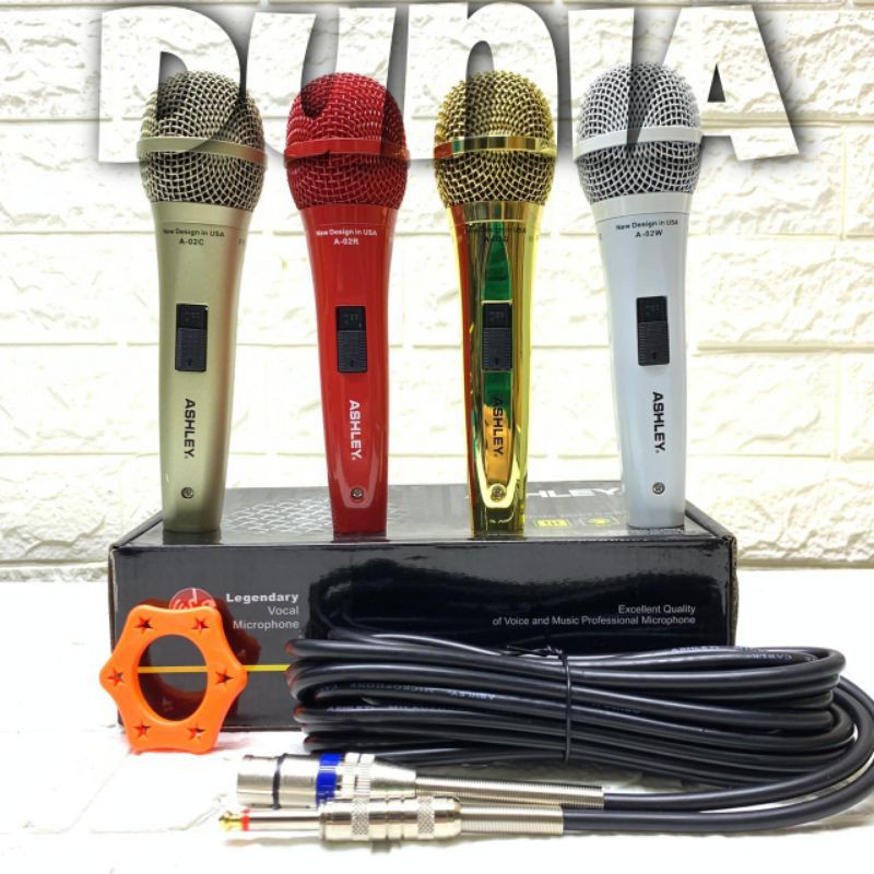 Mic Kabel Ashley A 02 Original Microphone ashley a02