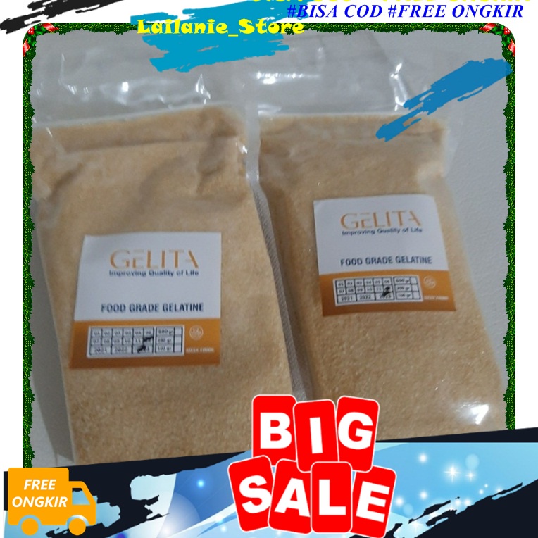 

Gelatin Pengental Pengenyal Impor Halal Australia Merk Gelita 250 Gram pH Pilihan KualitasTerbaik Original