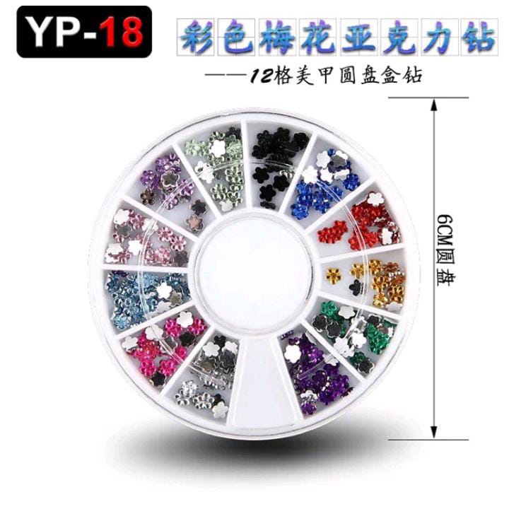 SWAROVSKI CRYSTAL  NAIL WHEEL MIX AHAPE RHNESTON MUTIARA PEARL