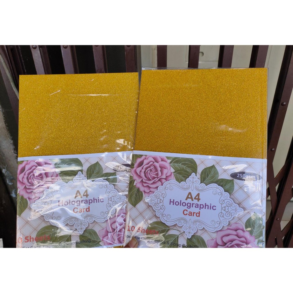 

kertas glitter tebal isi 10 lembar emas semua ukuran a4