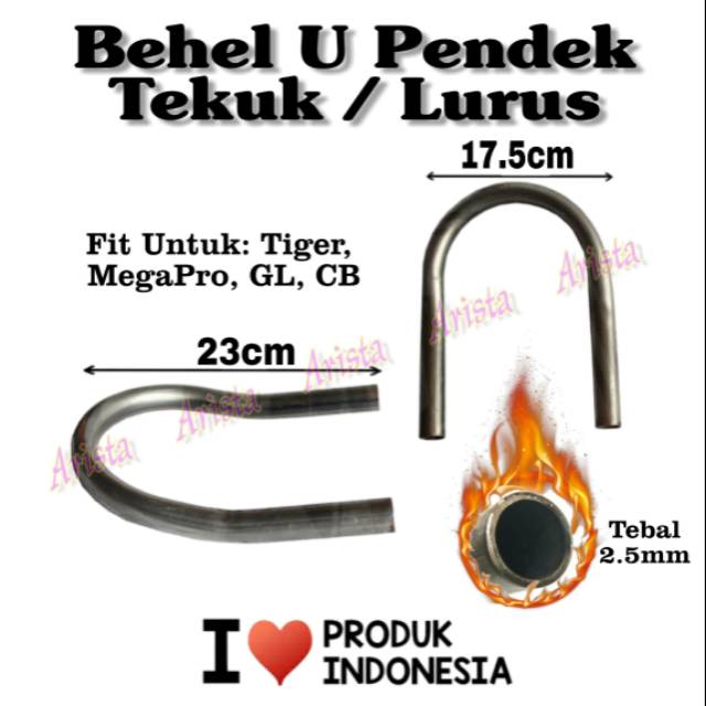 Behel U Pendek Japstyle Custom Honda Tiger, GL, CB MegaPro - Tekuk dan Lurus