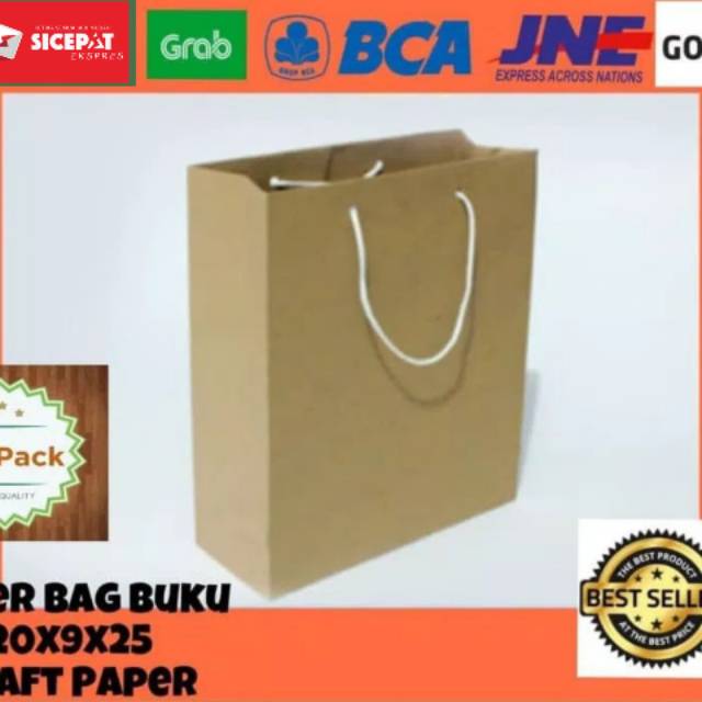 

Minimal Order 12 pcs & Kelipatan 12 pcs! Paperbag Polos Buku 1 20x9x25 Shopping Bag Tas Kertas Souvenir Goodie Bag