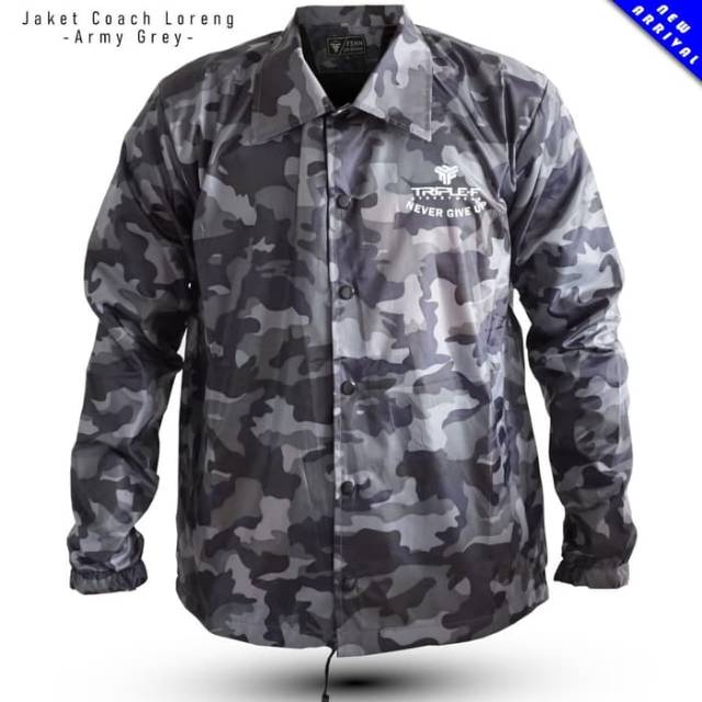 JAKET COACH ARMY | JAKET PRIA DISTRO MODEL ARMY