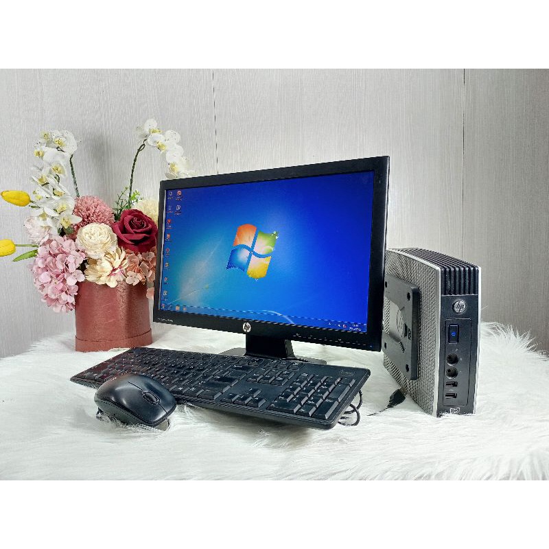 Pc Paketan Hp Think Clien T510 Via eden X2 u4200 Ram 4 GB DDR 3 HDD 160 GB Lcd 19 in Hp Compaq LE1902 Second Bergaransi