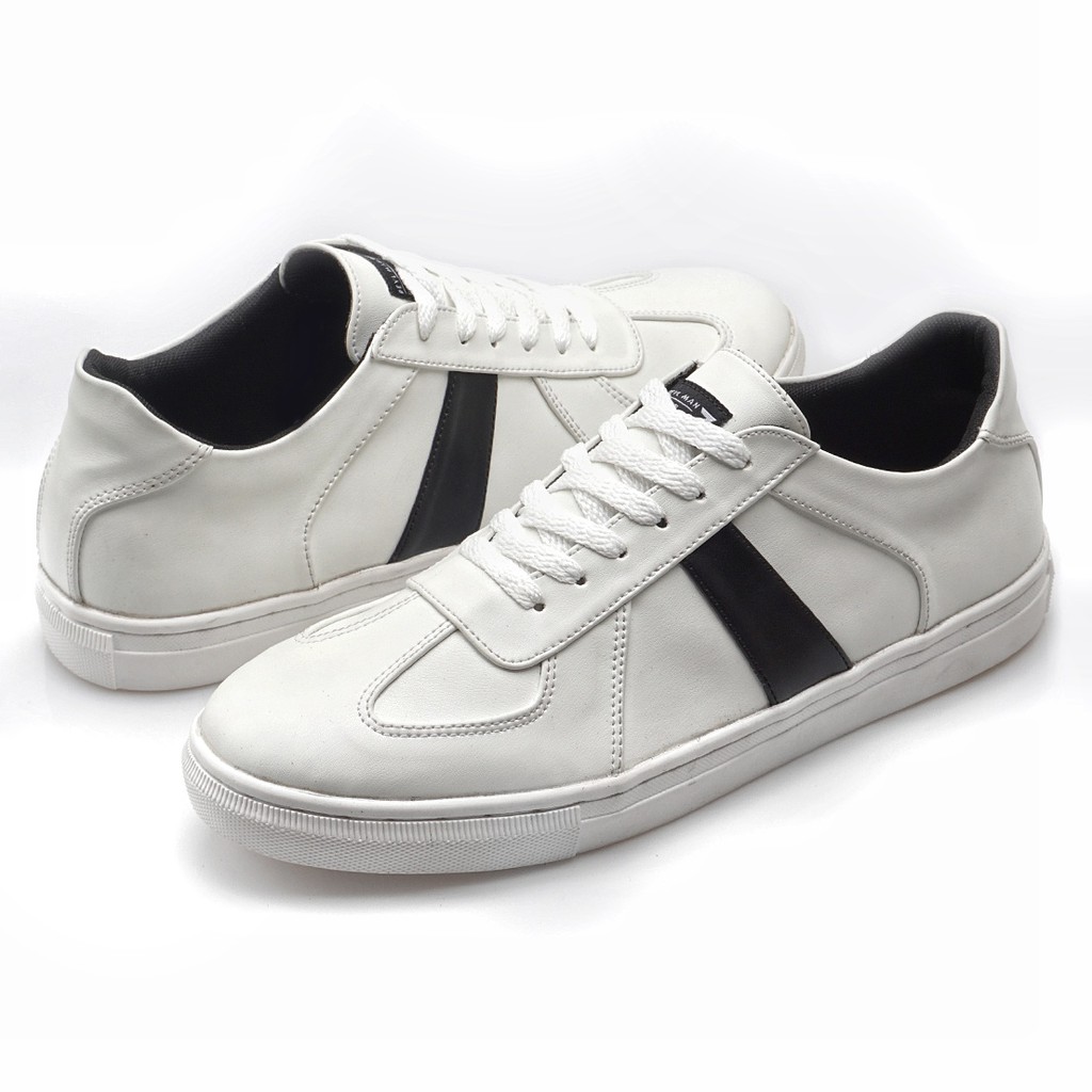 CROWD WHITE |Reyl x FORIND| Sepatu Putih Casual Sneakers Kasual Polos Original Pria Cowok Footwear