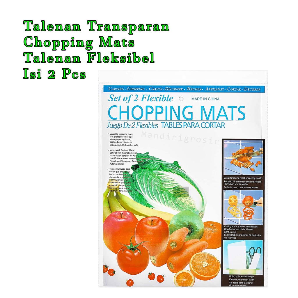 Talenan Transparan * Choping Mats * Talenan Fleksibel * 2 Pcs