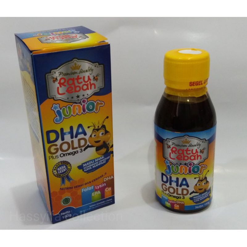 

Madu Ratu Lebah Junior DHA Gold Plus Omega 3 Isi 150ml