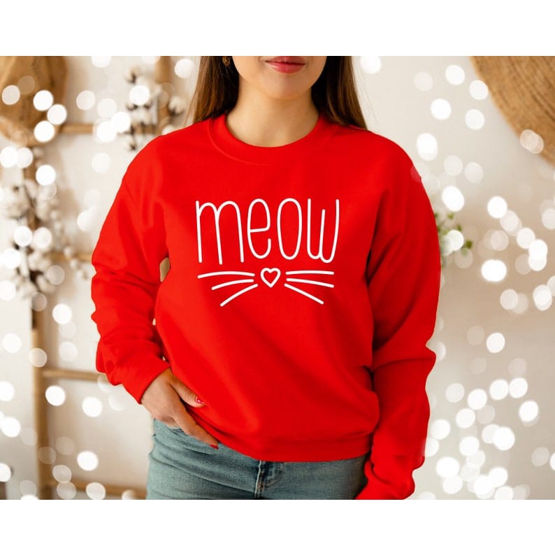 MEOW WHISKERS Basic Sweater II EMEOW WHISKERS Sweater Crewneck II SIZE M - XL ( Pria &amp; Wanita )