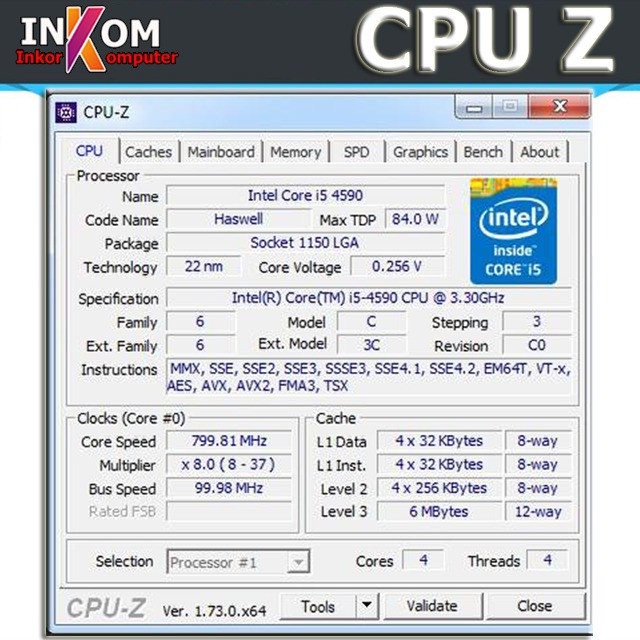 Processor Intel Core i5 4590 LGA 1150