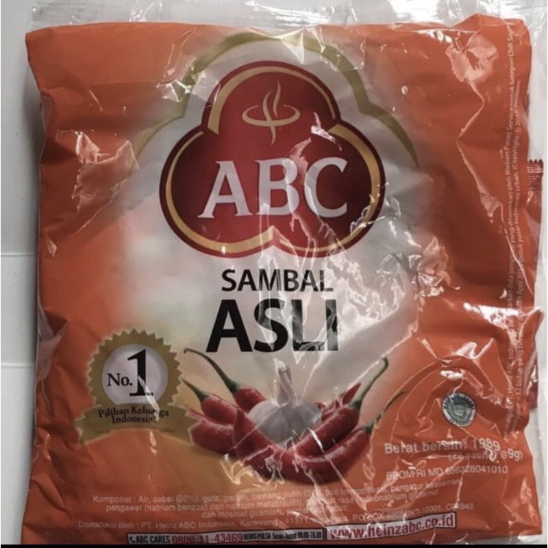 

Sambal ABC Sachet Stick Eceran 500 1 pack