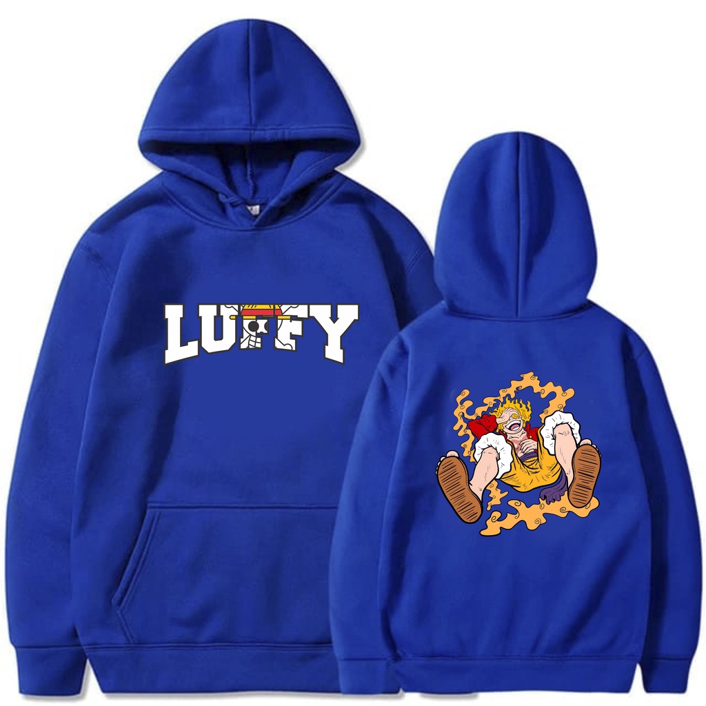 LUFFY Laugh Jumper Hoodie II LUFFY Laugh Sweater Hoodie II Sweter Oblong Topi SIZE M - XL ( Pria &amp; Wanita / Anak &amp; Dewasa )