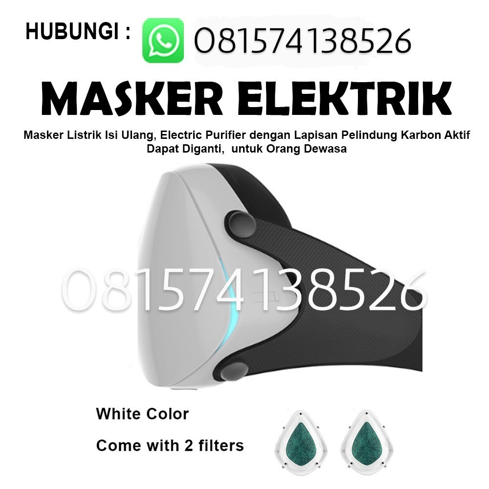 masker elektrik mask kn 95 white anti polusi bakteri virus