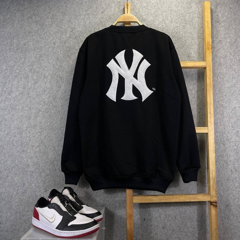 HOODIE SWEATER CREWNECK MLB NY NEW YORK BORDIR MONOGRAM MIRROR FULLTAG