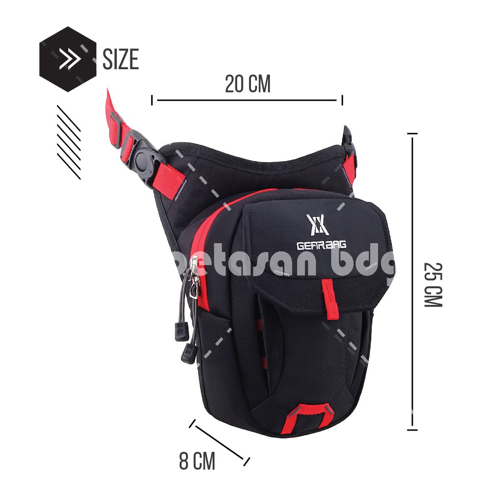 PTS -Gear Bag - X-880 Crossbody - Black Red