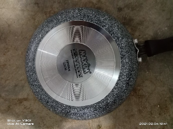 Maxim Frying Pan Keramik Tanpa Minyak 22cm | Wajan Anti Gores | Penggorengan Anti Lengket | Teplon