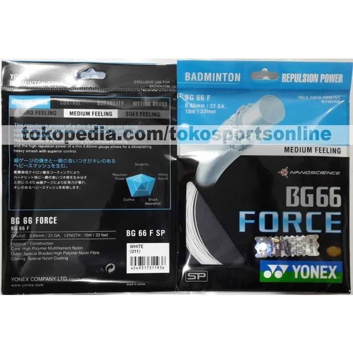 Senar Yonex Bg66 Force Senar Raket Badminton Original Bg 66 Force Sp