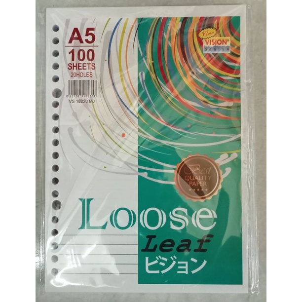 

ISI BINDER A5 ISI 100LEMBAR/LOOSE LEAF A5
