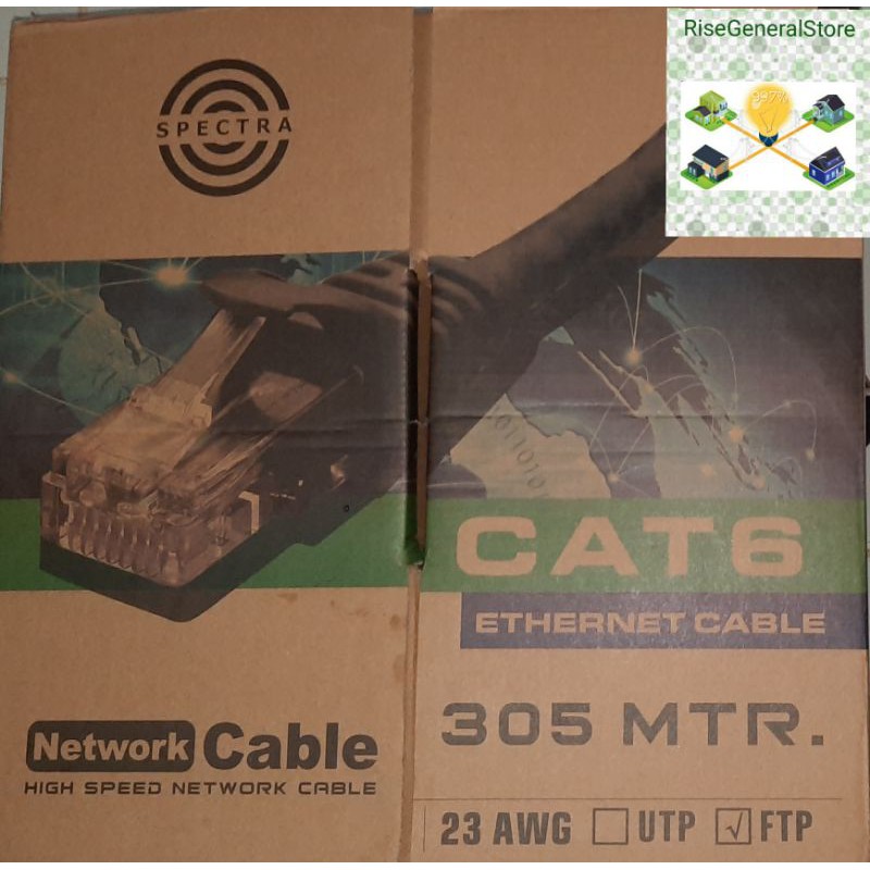 Kabel LAN Outdoor/FTP CAT6/5e Vascolink/Spectra/Zimmlink/NYK UTP/Indoor RJ45 CAT6/5 METAL,ecer meter-SPECTRA FTP 6 OUT CR