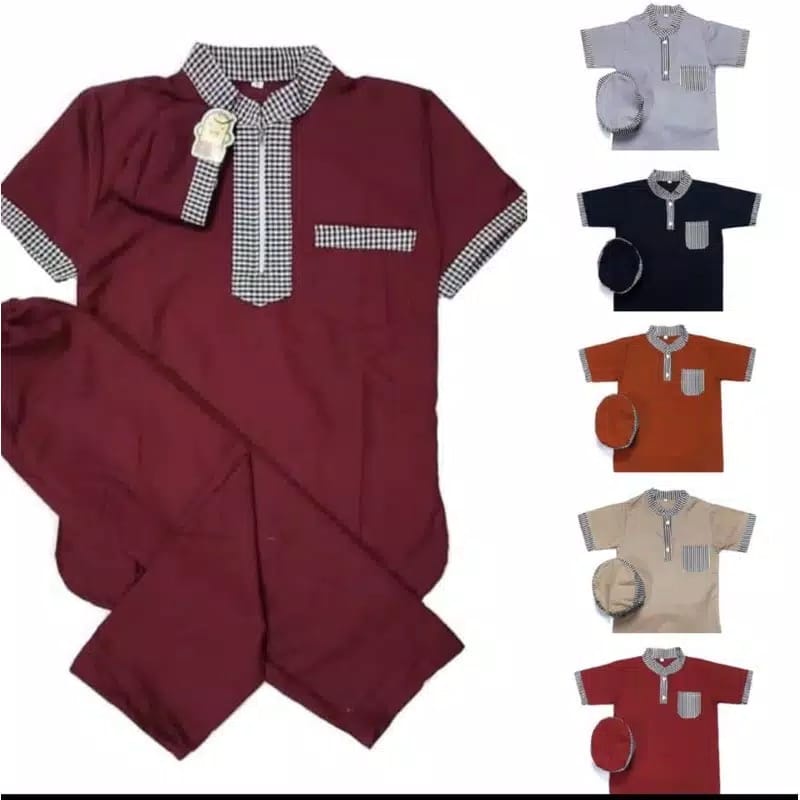 Setelan Baju Koko Turki Anak / Baju Koko Kurta Anak Terbaru 1 - 8 Tahun