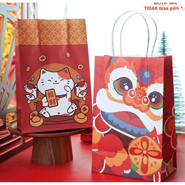 

paper bag LC barongsai , KANTONG KADO CHINESE NEW YEAR PAPER BAG