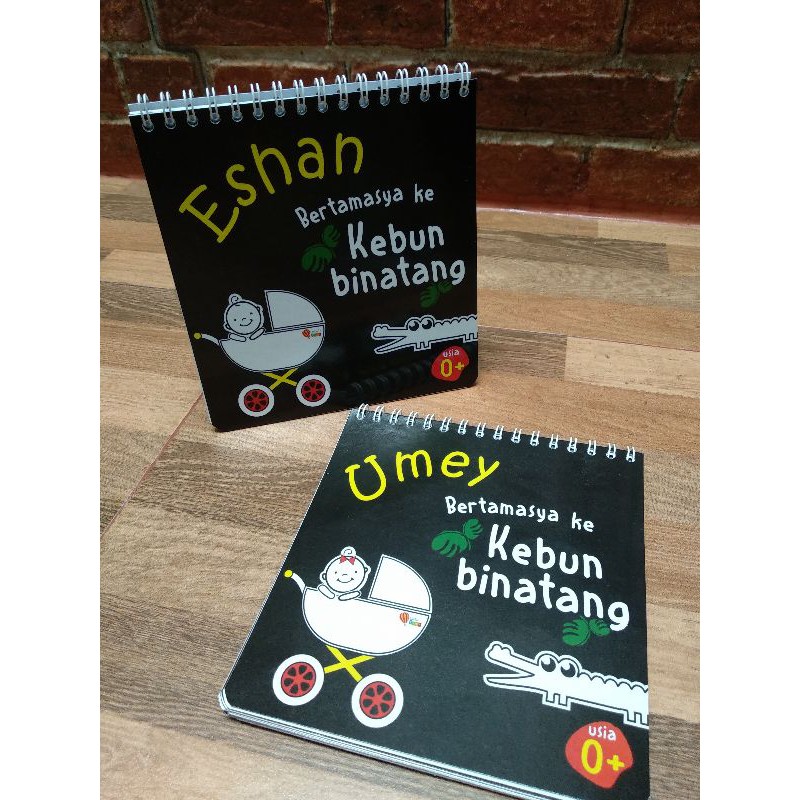 

Custom High contrast baby book, bisa custom nama