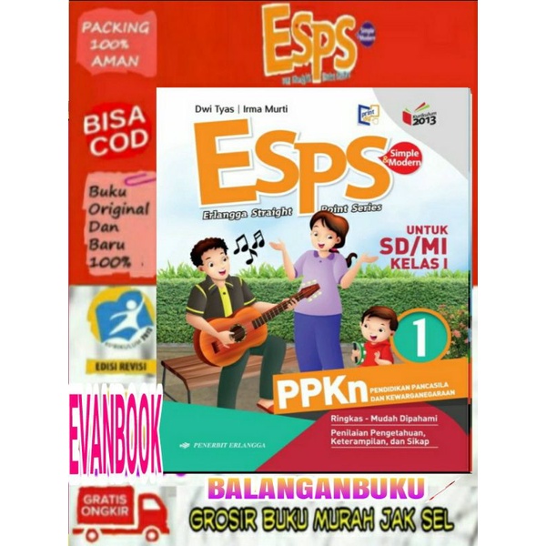 ESPS PPKn 1 UNTUK SD/MI KELAS 1 KURIKULUM 2013 ERLANGGA
