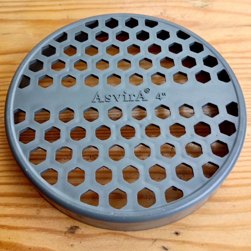 Dop Saringan Pipa PVC 4" inch BOLONG Tutup Cap Lubang Biopori, Walet, Kamar Mandi, dll