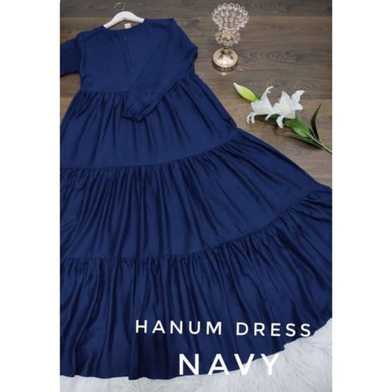 Hanum Dress Premium/dress polos/ dress busui/ dress Rayon / Homey dress / COD