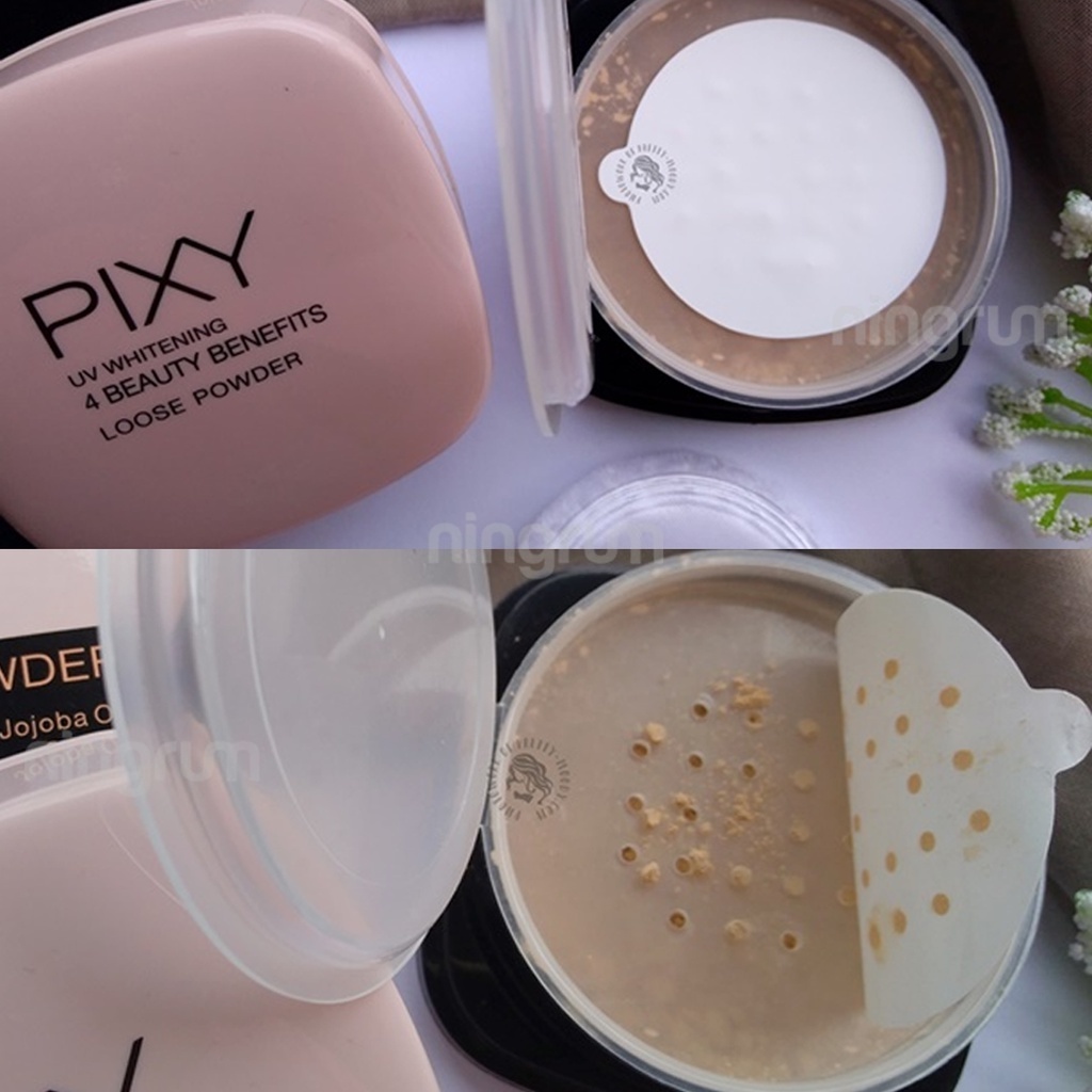 Ningrum - Pixy UV Whitening 4 Beauty Benefit Loose Powder | Bedak Tabur Make Up Makeup | Kosmetik Kecantikan Wajah Pixy - 8005