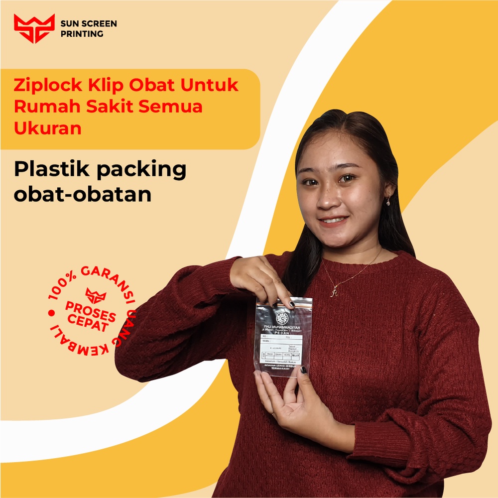 Ziplock Klip Obat untuk rumah sakit semua ukuran