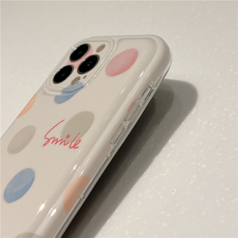 Case Motif Print Polkadot Untuk IPhone 12 13 11 Pro Max X Xs Max Xr 6622