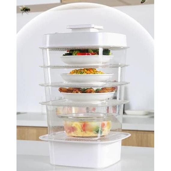 Food Storage 6 Layer / Tudung Saji 5 Layer / Food Storage 6 Susun - Putih