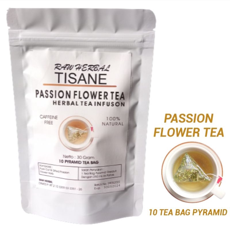 Passion Flower Tea Cut &amp; Sifted / Tea Bag Pyramid (3gr x 10 Tea Bag Pyramid)