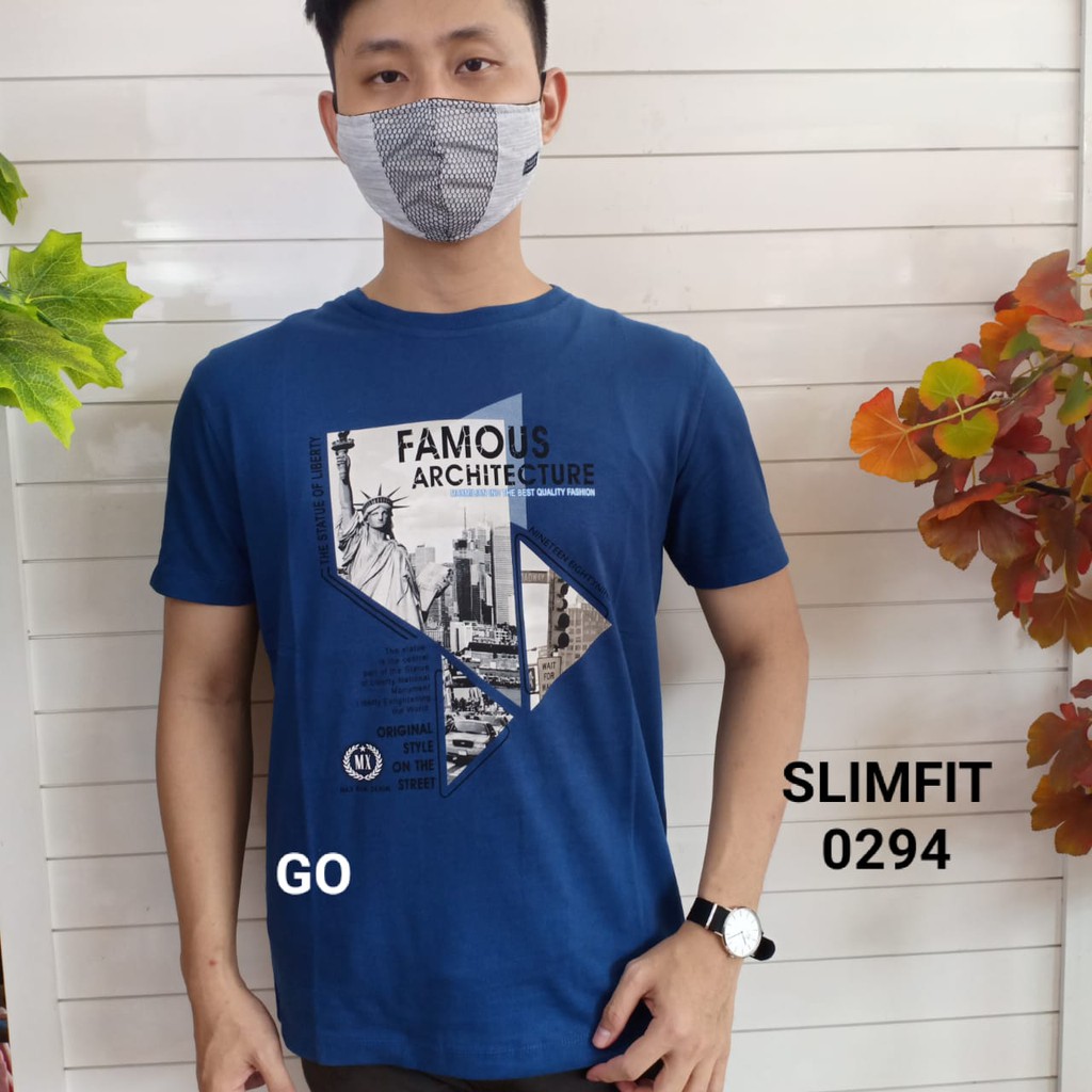 gof MAXMILLIAN KAOS D (Slimfit) Pakaian Pria Atasan Kaos Oblong Original Lengan Pendek