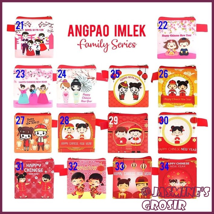 

Dompet Angpao Imlek Family Series Pouch Tahun Baru Cina Sincia Hongpao - Merah