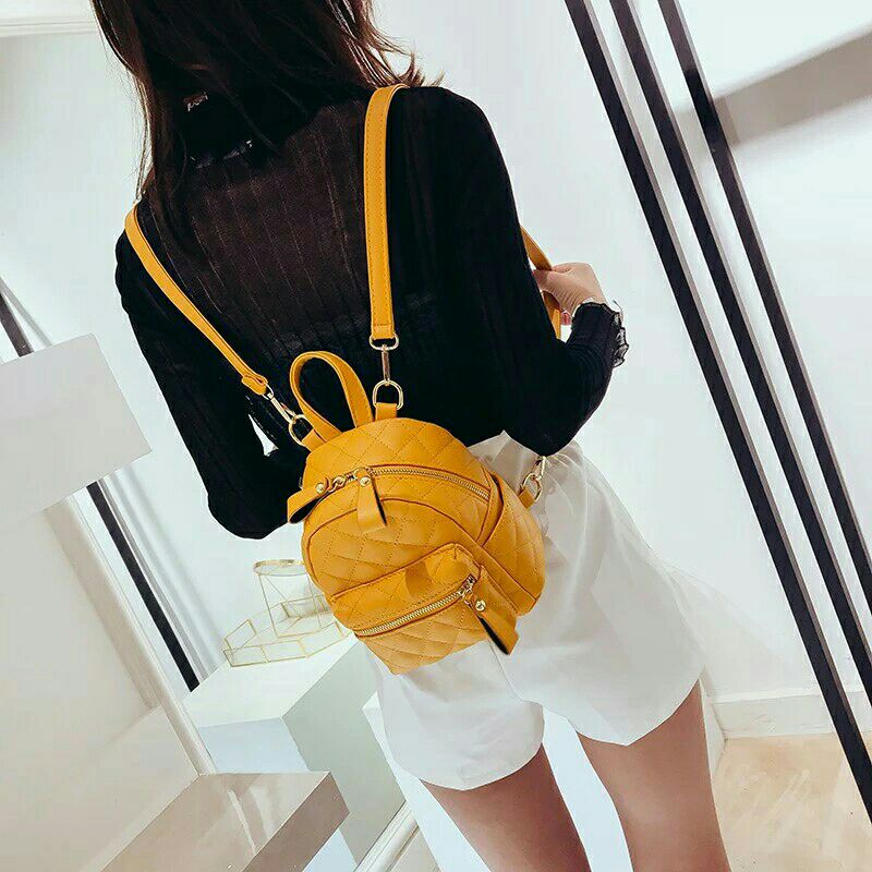 AS Tas Ransel Wanita - Ransel Pineapple Mini 27021Jait Jait bahan Kulit PU kulit sintetis BISA COD