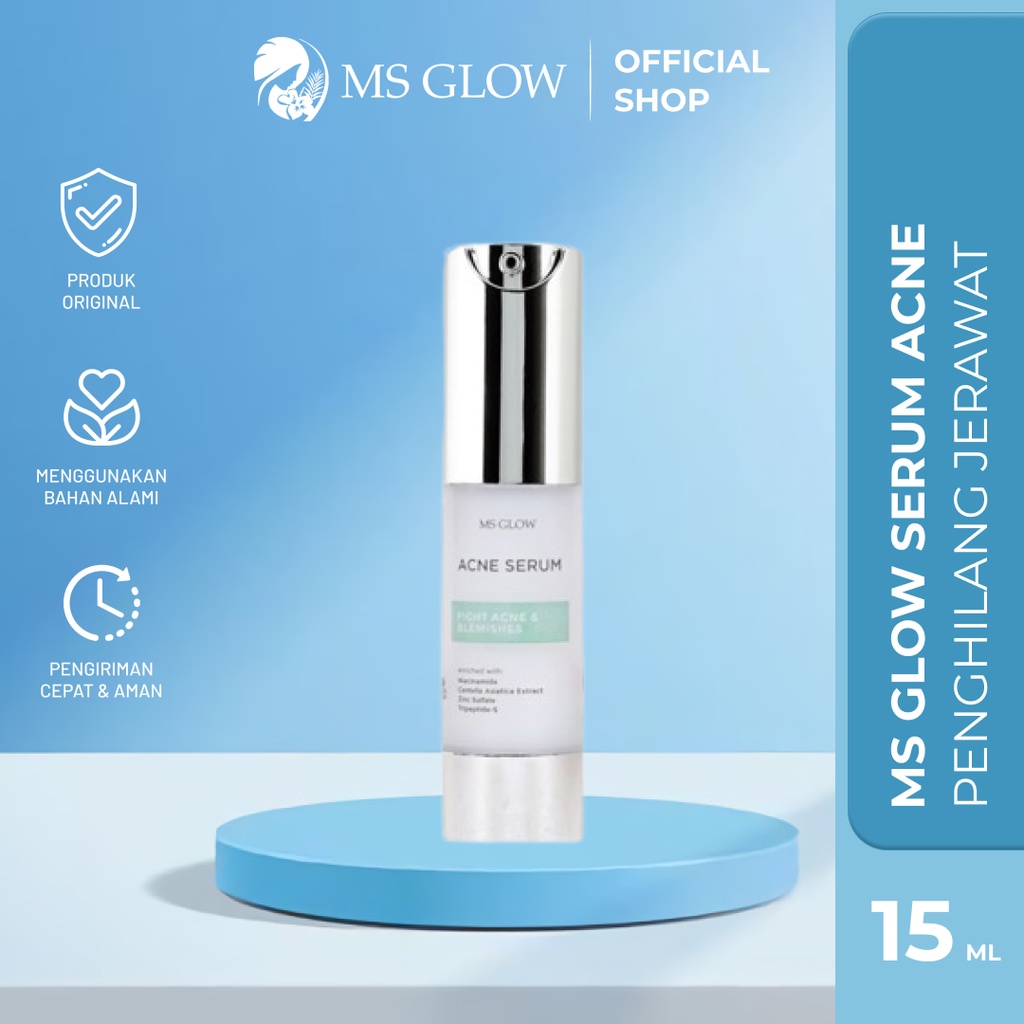 MS Glow Acne Serum Original Penghilang Jerawat Bekas Jerawat Mengatasi Kemerahan