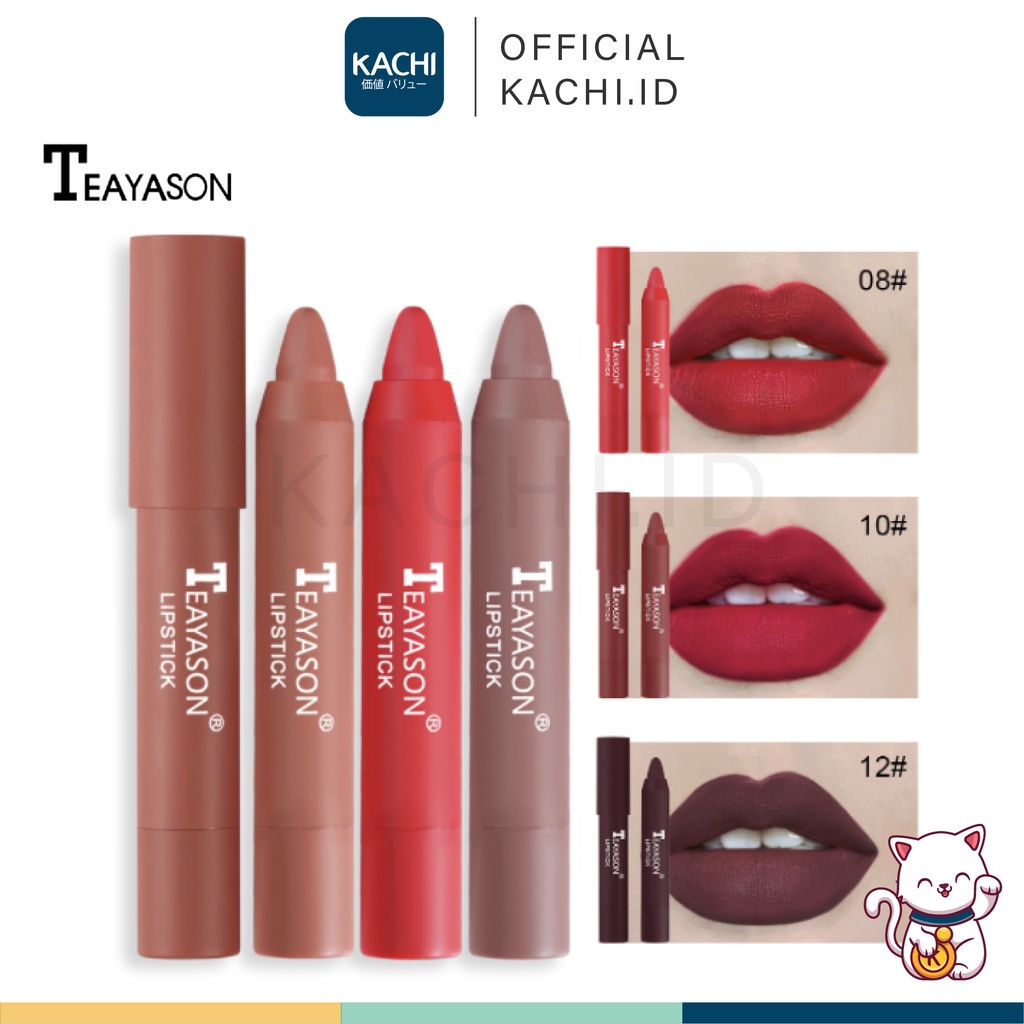 KACHI - TEAYASON Crayon Lipstick Non Stick Waterproof Tahan Air Matte Makeup Kosmetik TE001