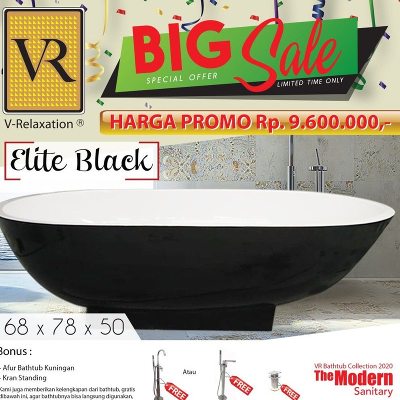Jual Vr Big Sale Bathtub Standing Elite Indonesia|Shopee Indonesia
