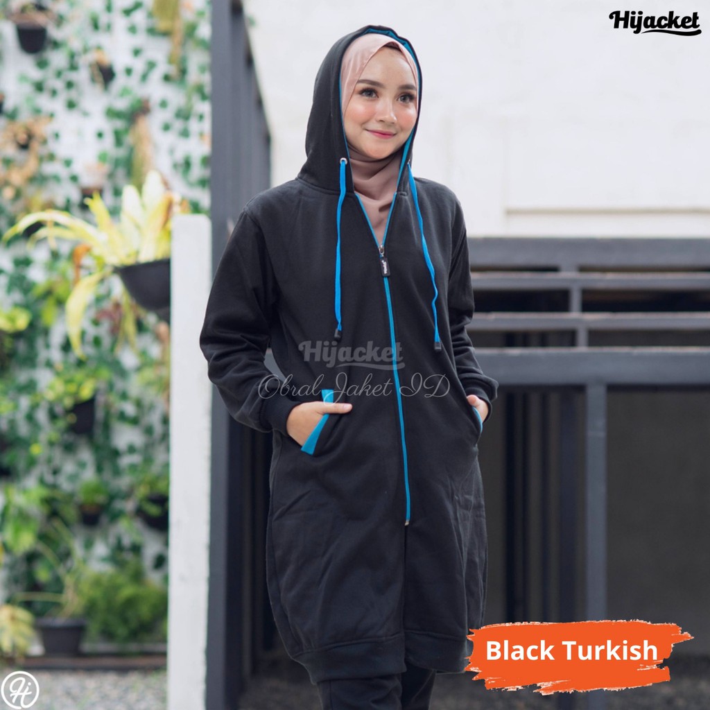 Hijacket Basic Black Original Bandung | Hoody Wanita Size L XL XXL Garansi 100%-1