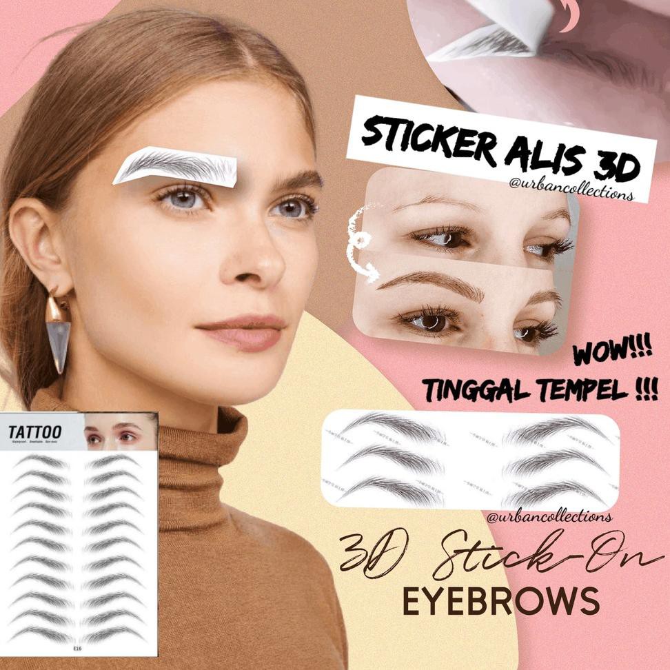 (Star MaLL B0X 27Ma6B^) Sticker Alis 4D Eyebrow Tattoo Alis Waterproof Eyebrow Sticker Tato Alis Sti