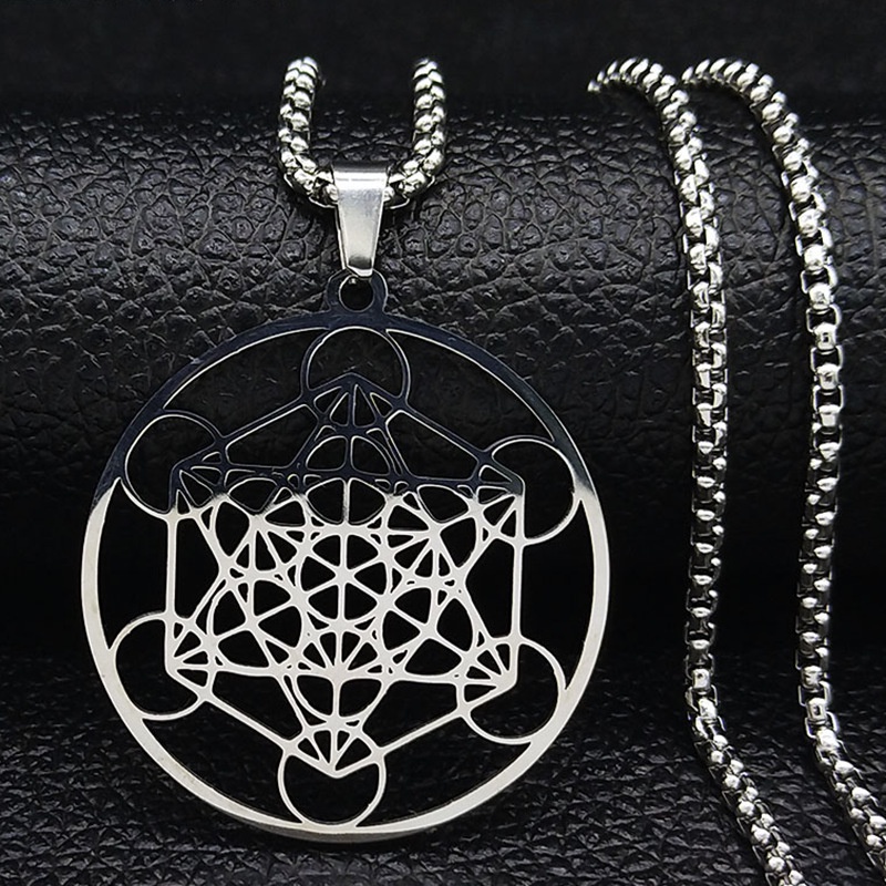 Kalung Liontin Jimat Solomon Angel Seal Metatron Gaya Klasik Untuk Pria Dan Wanita